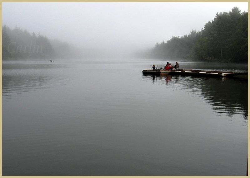 Dock in fog